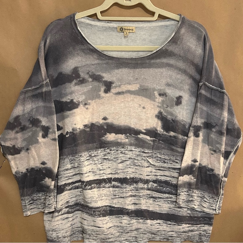 Democracy Ocean Wave Sweater